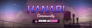 Anime Rooftop Anime: a anime anime rooftop scene laid out as a 320 by 100 Twitch panel for Twitch, with the server name across the middle and the invite on the ribbon.