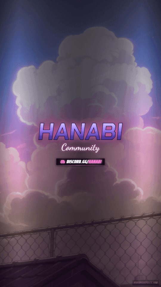 Anime Rooftop Anime: a anime anime rooftop scene laid out as a 1080 by 1920 vertical story for TikTok, with the server name across the middle and the invite on the ribbon.