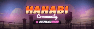 Anime Rooftop Painted: a painted anime rooftop scene laid out as a 320 by 100 Twitch panel for Twitch, with the server name across the middle and the invite on the ribbon.