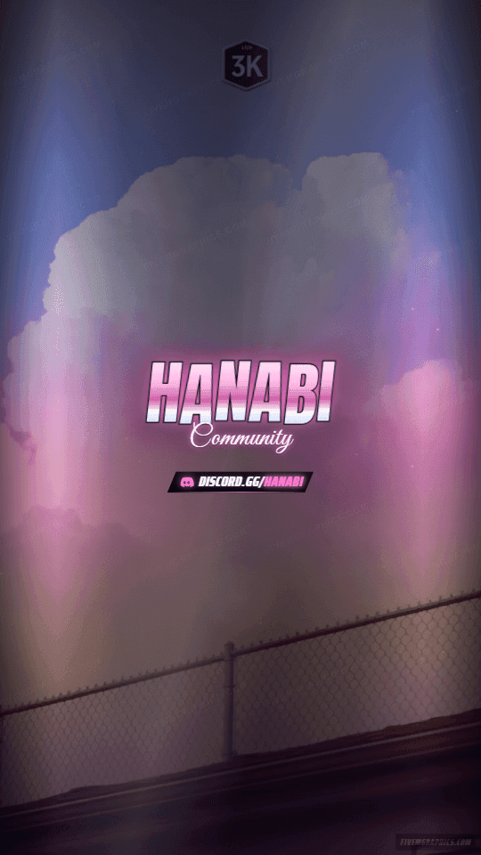 Anime Rooftop Photoreal: a photoreal anime rooftop scene laid out as a 1080 by 1920 vertical story for TikTok, with the server name across the middle and the invite on the ribbon.