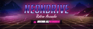 Arcade Grid Photoreal: a photoreal arcade grid scene laid out as a 320 by 100 Twitch panel for Twitch, with the server name across the middle and the invite on the ribbon.