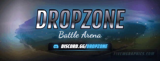 Battle Drop Photoreal: a photoreal battle drop scene laid out as a 650 by 250 forum signature for forums, with the server name across the middle and the invite on the ribbon.