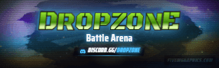 Battle Drop Grunge: a grunge battle drop scene laid out as a 320 by 100 Twitch panel for Twitch, with the server name across the middle and the invite on the ribbon.