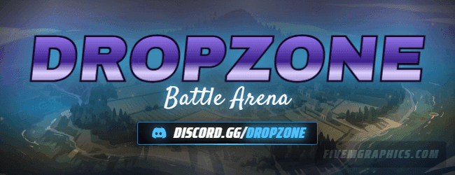 Battle Drop Painted: a painted battle drop scene laid out as a 650 by 250 forum signature for forums, with the server name across the middle and the invite on the ribbon.