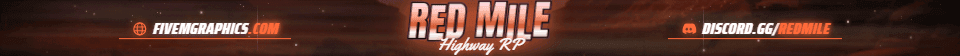 Canyon Highway Photoreal: a photoreal canyon highway scene laid out as a 1865 by 108 FiveM info banner for FiveM, with the server name across the middle and the invite on the ribbon.