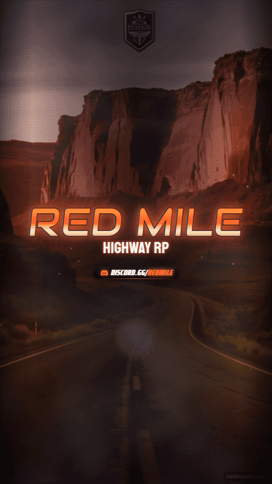 Canyon Highway Grunge: a grunge canyon highway scene laid out as a 1080 by 1920 vertical story for TikTok, with the server name across the middle and the invite on the ribbon.
