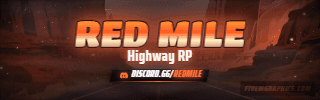 Canyon Highway Painted: a painted canyon highway scene laid out as a 320 by 100 Twitch panel for Twitch, with the server name across the middle and the invite on the ribbon.