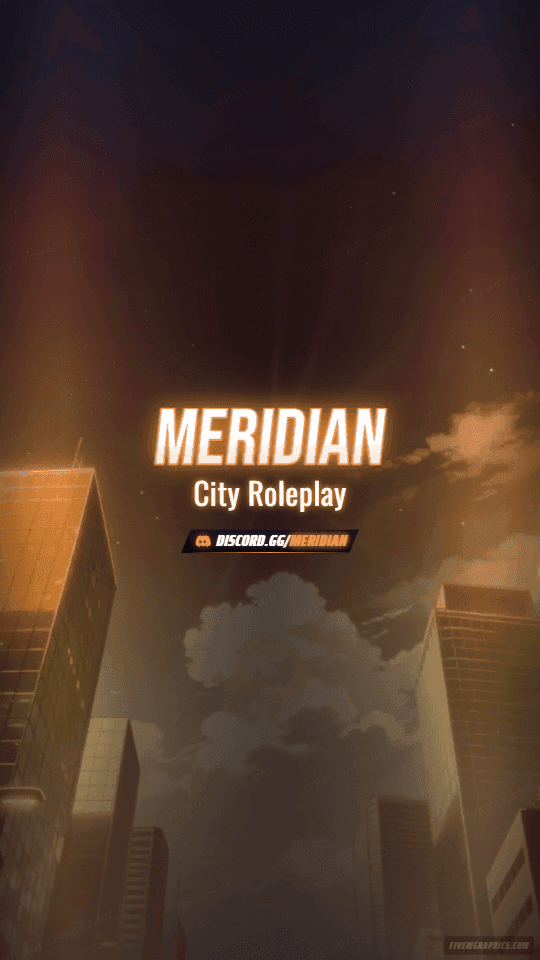 Downtown Dusk Anime: a anime downtown dusk scene laid out as a 1080 by 1920 vertical story for TikTok, with the server name across the middle and the invite on the ribbon.