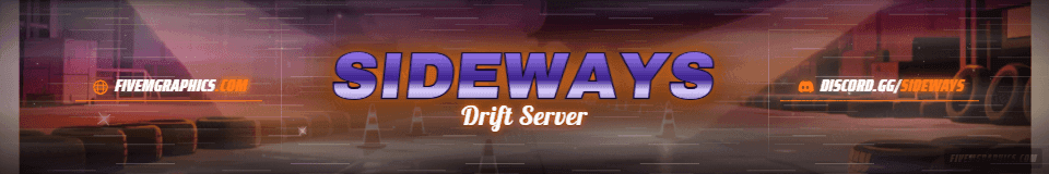 Drift Night Painted: a painted drift night scene laid out as a 1920 by 320 FiveM connecting banner for FiveM, with the server name across the middle and the invite on the ribbon.
