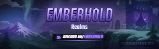 High Fantasy Anime: a anime high fantasy scene laid out as a 320 by 100 Twitch panel for Twitch, with the server name across the middle and the invite on the ribbon.