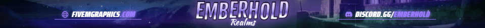 High Fantasy Photoreal: a photoreal high fantasy scene laid out as a 1865 by 108 FiveM info banner for FiveM, with the server name across the middle and the invite on the ribbon.
