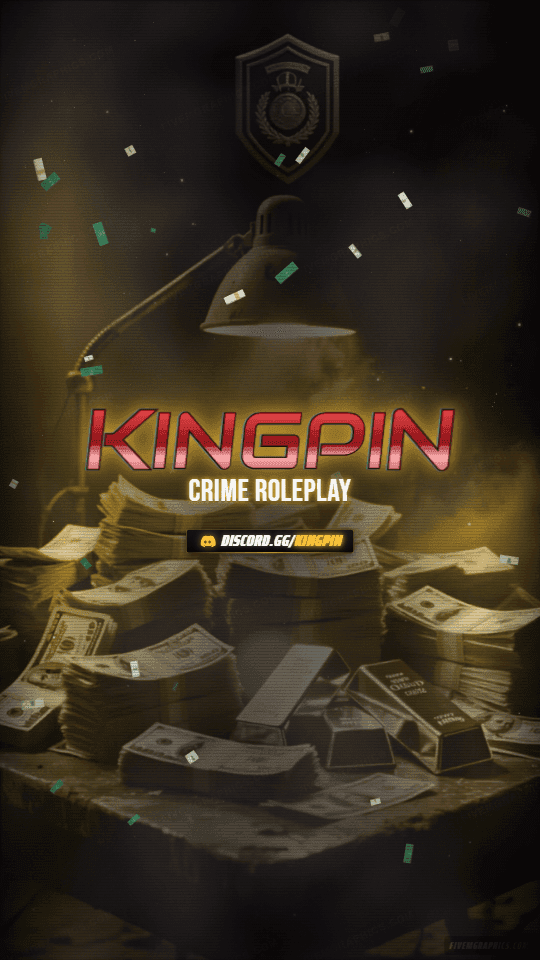Money Vault Grunge: a grunge money vault scene laid out as a 1080 by 1920 vertical story for TikTok, with the server name across the middle and the invite on the ribbon.