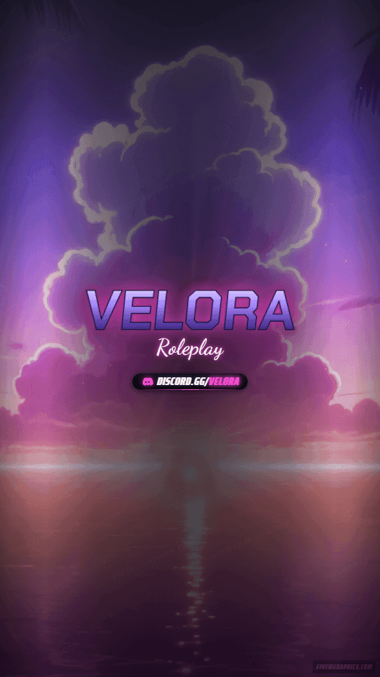 Neon Shore Anime: a anime neon shore scene laid out as a 1080 by 1920 vertical story for TikTok, with the server name across the middle and the invite on the ribbon.
