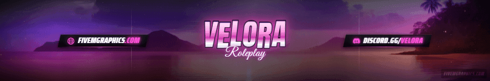 Neon Shore Photoreal: a photoreal neon shore scene laid out as a 1920 by 320 FiveM connecting banner for FiveM, with the server name across the middle and the invite on the ribbon.