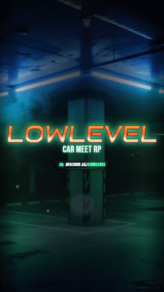 Parking Meet Grunge: a grunge parking meet scene laid out as a 1080 by 1920 vertical story for TikTok, with the server name across the middle and the invite on the ribbon.