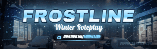 Snow City Painted: a painted snow city scene laid out as a 320 by 100 Twitch panel for Twitch, with the server name across the middle and the invite on the ribbon.