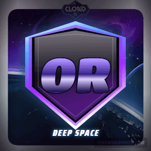 Space Orbit Painted: a painted space orbit scene laid out as a 300 by 300 Discord profile picture for Discord, with the server name across the middle and the invite on the ribbon.