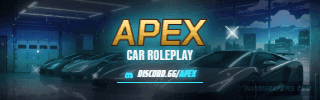 Supercar Garage Anime: a anime supercar garage scene laid out as a 320 by 100 Twitch panel for Twitch, with the server name across the middle and the invite on the ribbon.