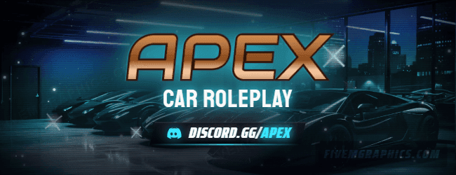 Supercar Garage Grunge: a grunge supercar garage scene laid out as a 650 by 250 forum signature for forums, with the server name across the middle and the invite on the ribbon.