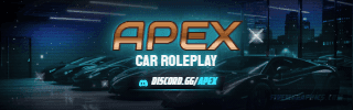 Supercar Garage Grunge: a grunge supercar garage scene laid out as a 320 by 100 Twitch panel for Twitch, with the server name across the middle and the invite on the ribbon.