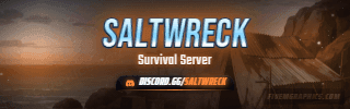 Survival Camp Anime: a anime survival camp scene laid out as a 320 by 100 Twitch panel for Twitch, with the server name across the middle and the invite on the ribbon.