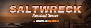 Survival Camp Painted: a painted survival camp scene laid out as a 320 by 100 Twitch panel for Twitch, with the server name across the middle and the invite on the ribbon.
