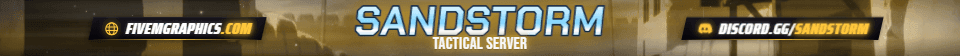 Tactical Dust Anime: a anime tactical dust scene laid out as a 1865 by 108 FiveM info banner for FiveM, with the server name across the middle and the invite on the ribbon.