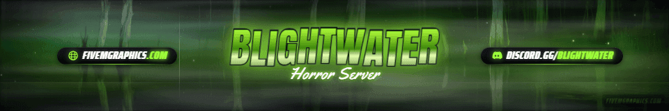 Toxic Swamp Photoreal: a photoreal toxic swamp scene laid out as a 1920 by 320 FiveM connecting banner for FiveM, with the server name across the middle and the invite on the ribbon.