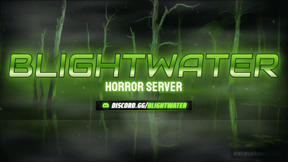 Toxic Swamp Grunge: a grunge toxic swamp scene laid out as a 960 by 540 Discord server banner for Discord, with the server name across the middle and the invite on the ribbon.
