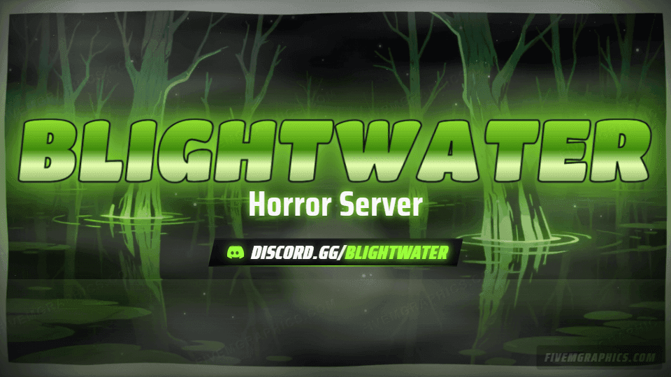 Toxic Swamp Painted: a painted toxic swamp scene laid out as a 1920 by 1080 Twitch offline screen for Twitch, with the server name across the middle and the invite on the ribbon.