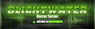 Toxic Swamp Painted: a painted toxic swamp scene laid out as a 320 by 100 Twitch panel for Twitch, with the server name across the middle and the invite on the ribbon.
