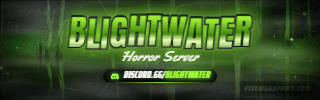 Toxic Swamp Photoreal: a photoreal toxic swamp scene laid out as a 320 by 100 Twitch panel for Twitch, with the server name across the middle and the invite on the ribbon.