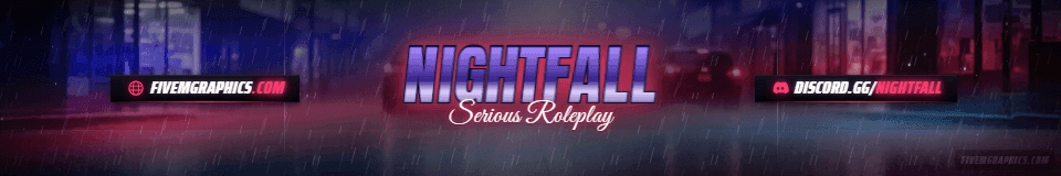 Wet Asphalt Photoreal: a photoreal wet asphalt scene laid out as a 1920 by 320 FiveM connecting banner for FiveM, with the server name across the middle and the invite on the ribbon.