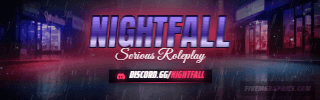 Wet Asphalt Photoreal: a photoreal wet asphalt scene laid out as a 320 by 100 Twitch panel for Twitch, with the server name across the middle and the invite on the ribbon.