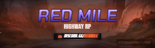 Canyon Highway Anime: a anime canyon highway scene laid out as a 320 by 100 Twitch panel for Twitch, with the server name across the middle and the invite on the ribbon.