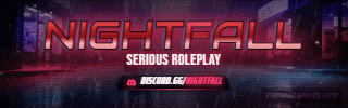 Wet Asphalt Grunge: a grunge wet asphalt scene laid out as a 320 by 100 Twitch panel for Twitch, with the server name across the middle and the invite on the ribbon.